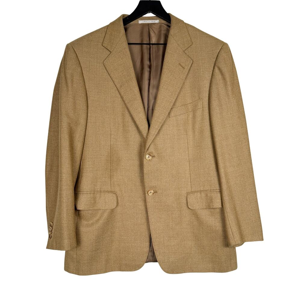 Ermenegildo Zegna Neiman Marcus Tan Blazer Jacket Wool - 52R 42R